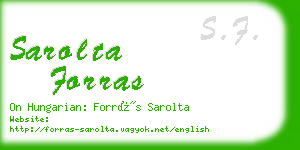 sarolta forras business card